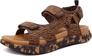 KuaiLu Mens Hiking Sandals with Orthopedic Arch Support Footbed | Sport Recovery Athletic Walking Sandals For Man Outdoor Summer Casual Thick Cushion Beach Water Fisherman Sandal Size 7-15