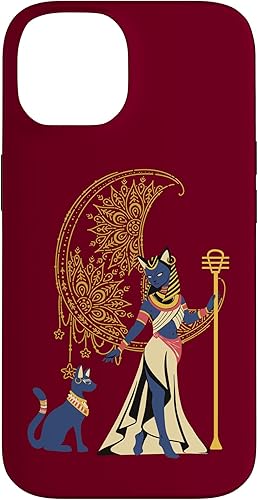 Miniatura 4 de Funda para iPhone 1212 Pro de la diosa egipcia del gato antiguo Bastet Egypt Crescent Moon