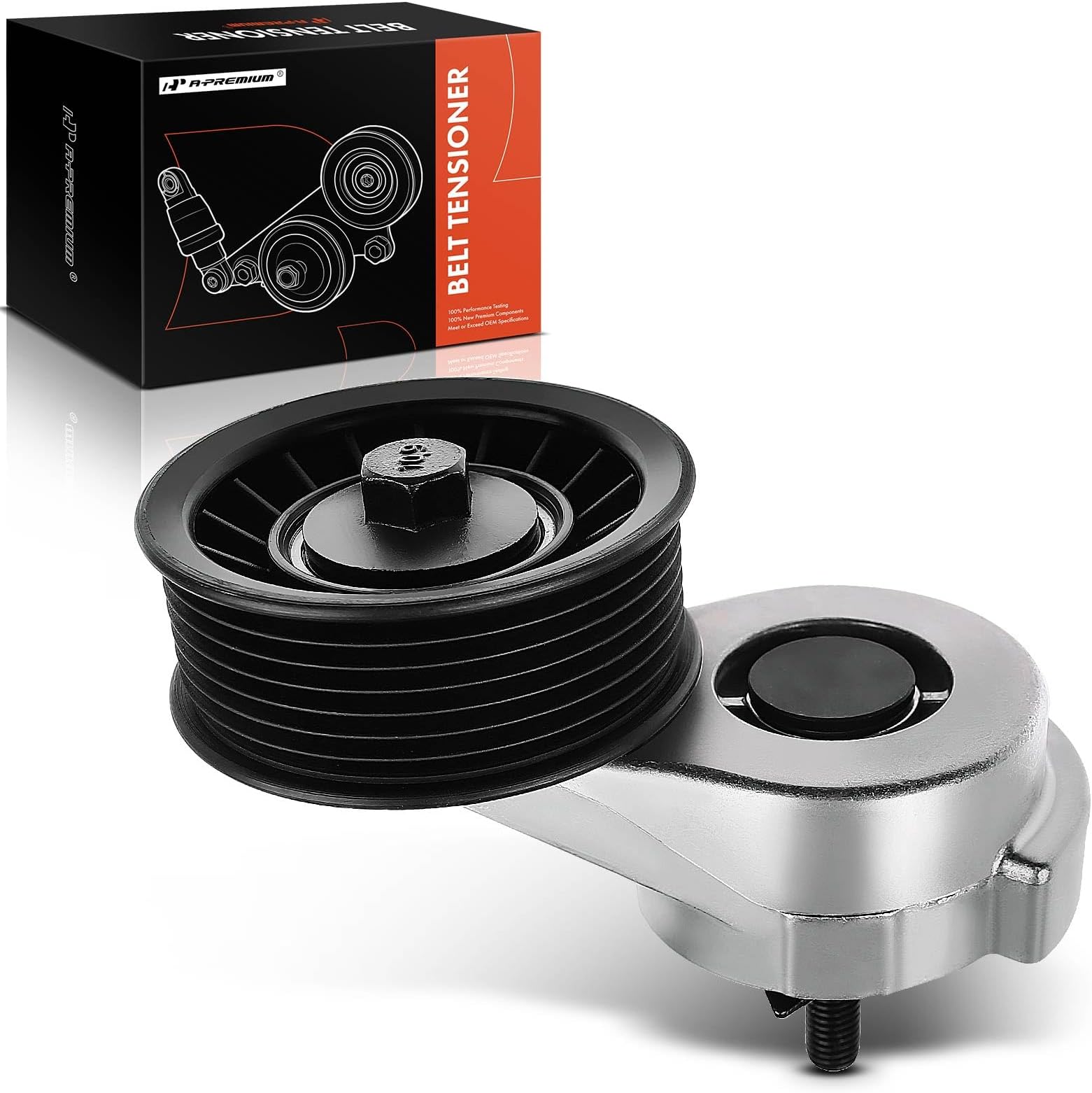 A-Premium Belt Tensioner Assembly with Pulley Compatible with Dodge Ram 1500 2500 1994-2003 & Jeep Grand Cherokee 1993-1998, Replace# 53006497, 53010158AB