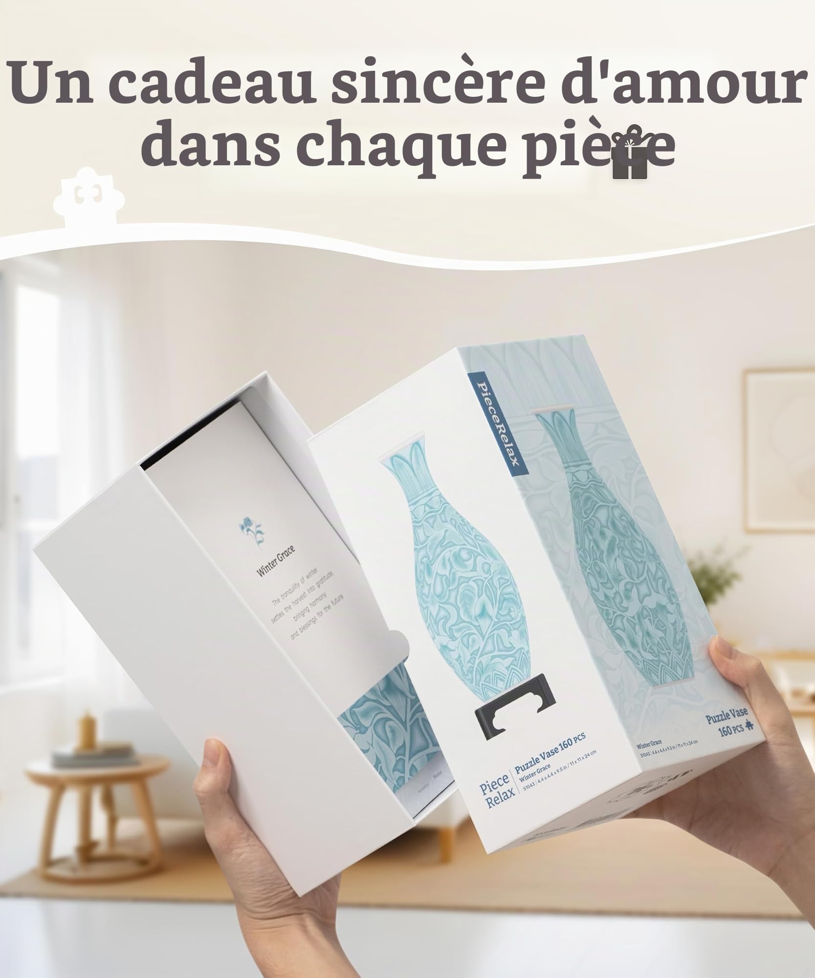 PieceRelax Puzzle 3D Vase en Fleurs - Spring Symphony [S1040], 160 pièces, Une idée de Cadeau Charmante pour Une décoration élégante