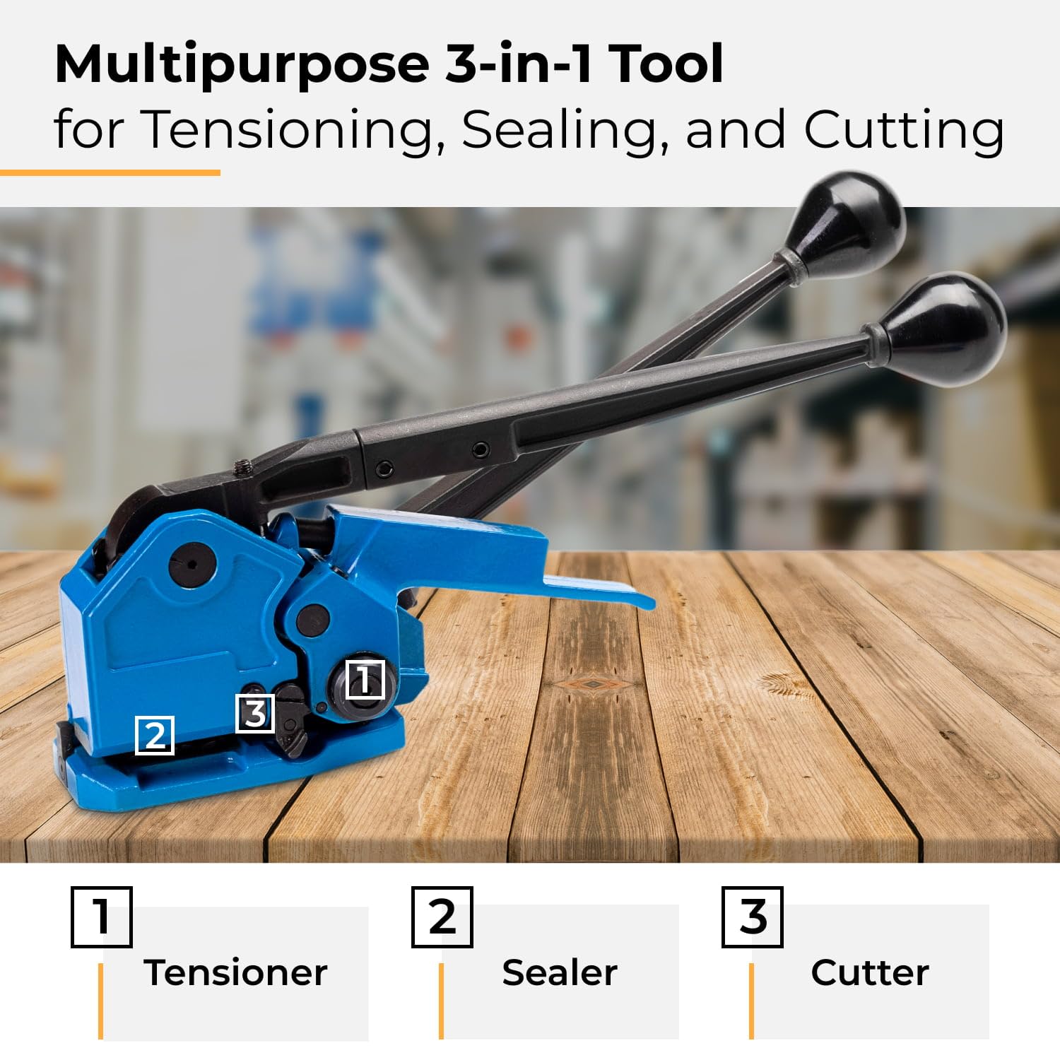 IDL Packaging PRO 1/2" x 400' Steel Strapping Kit, 1100 lbs Break Strength – with Innovative IDL-17-12 Combination Tool, No Seals Required – Complete Packaging Strapping Solution