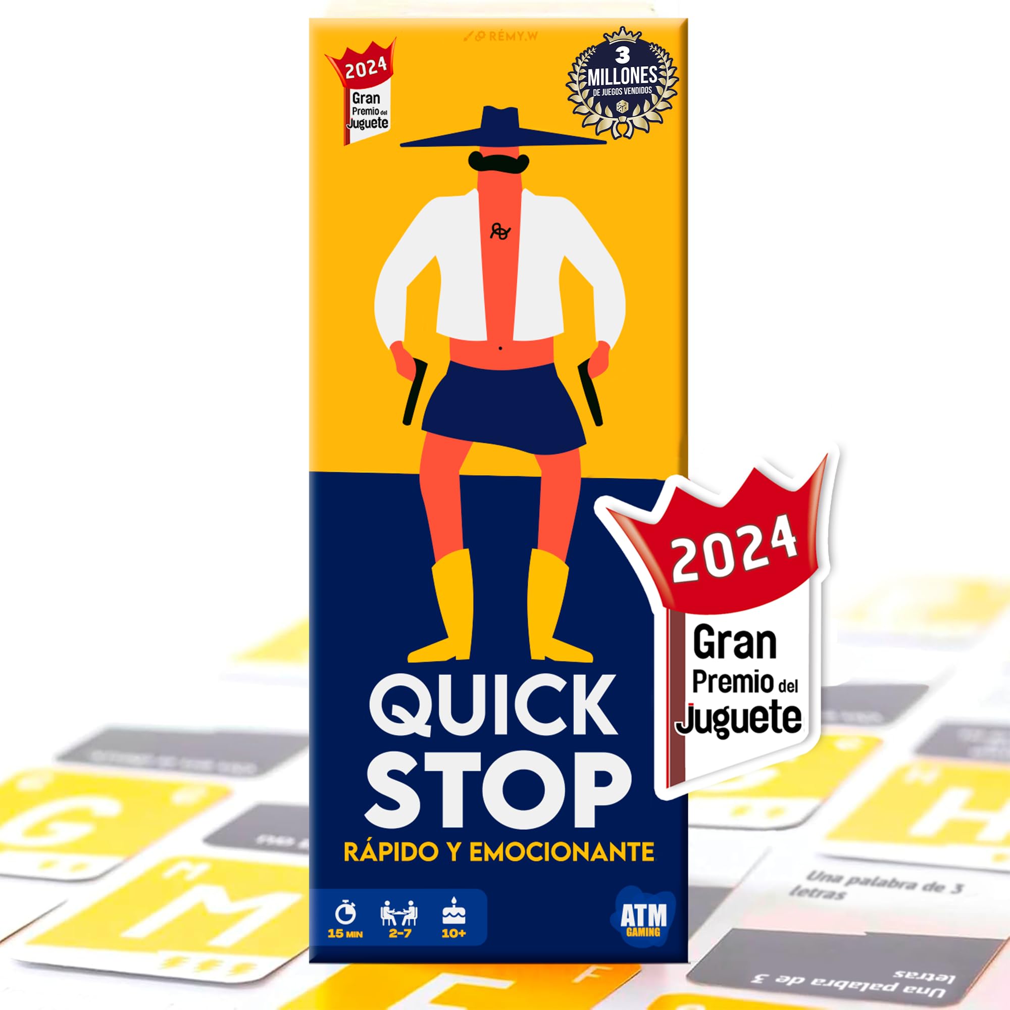Quick Stop: Dynamic Board Game for Family and Friends - Toy Grand Prix 2024-Creativity and Speed - Entertainment Version of Stop Game