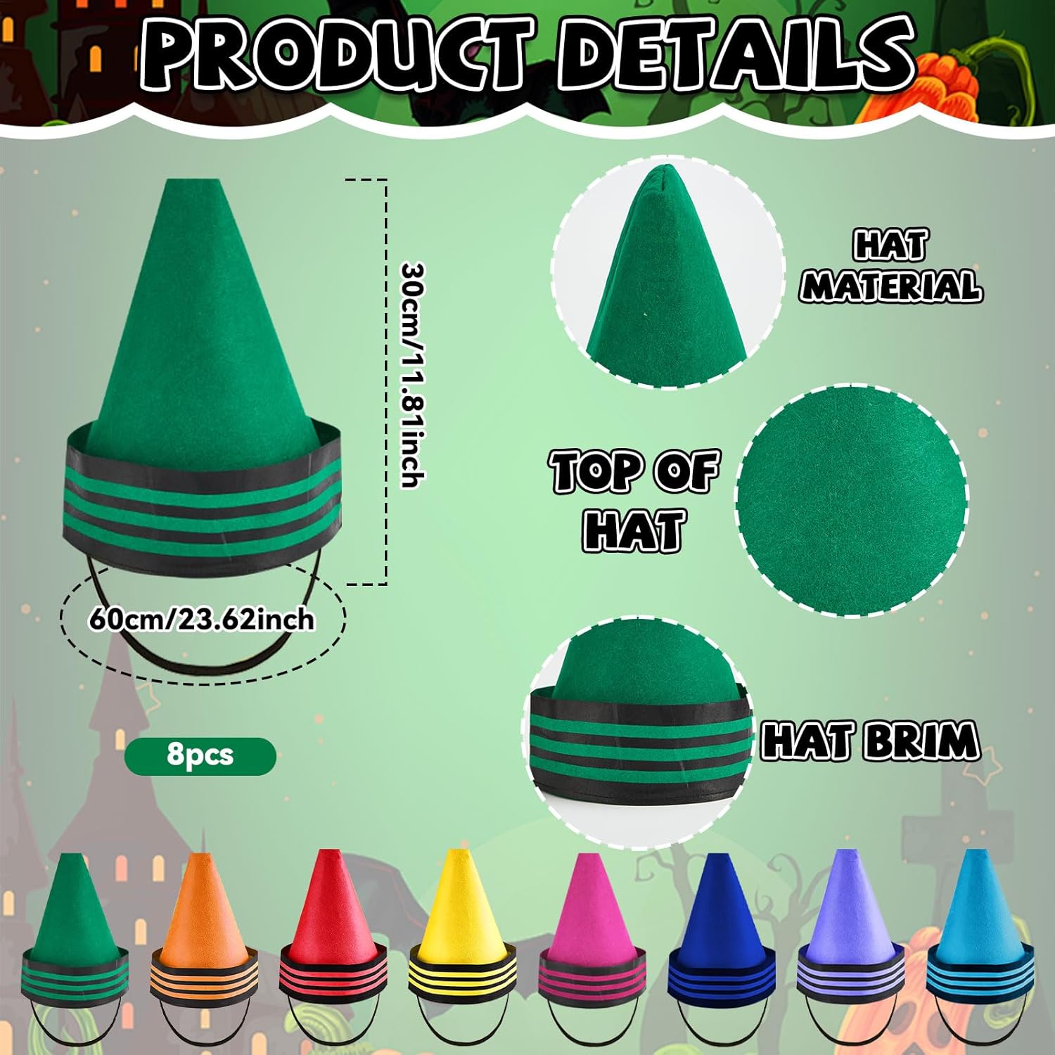 24Pcs Crayon Costume Color Crayon Apron Halloween Group Crayon Costume Set Funny Gnome Cone Hats and Thigh High Socks for Adults Family Men Women Fancy Dress Funny Outfit for Cosplay School Dress Up
