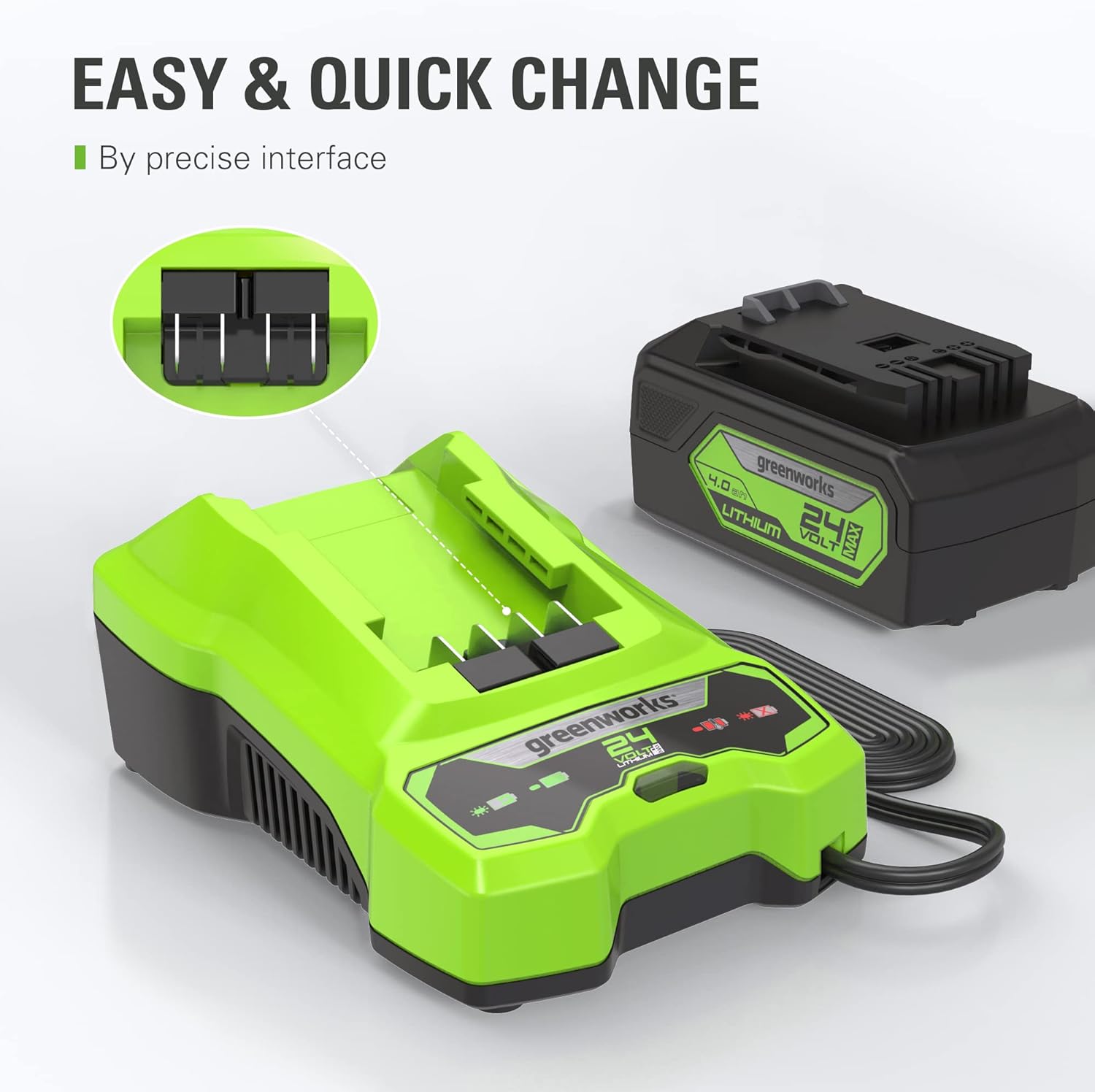 Greenworks 24V Battery Charger (Genuine Greenworks Charger)