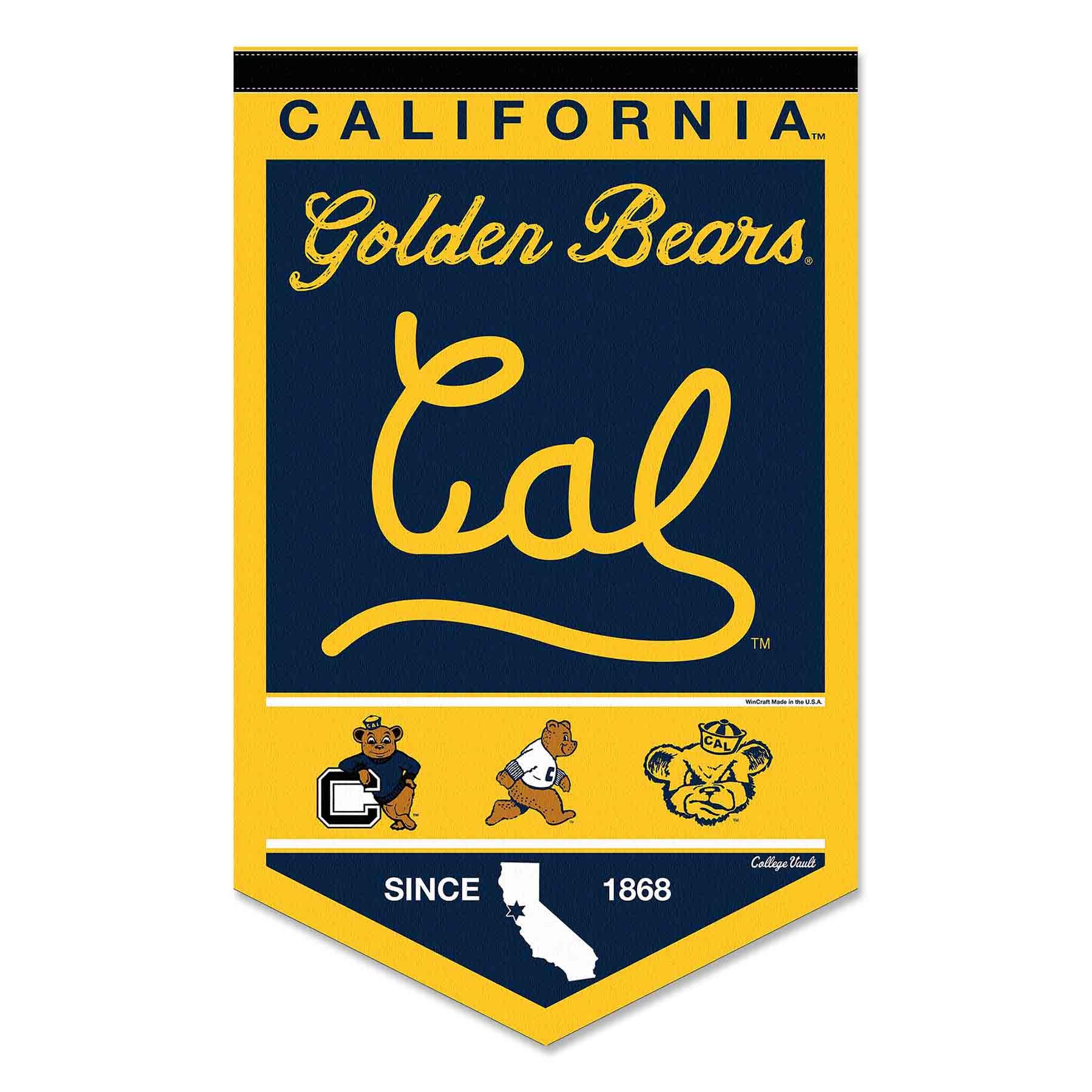 Cal Berkeley Golden Bears Heritage History Banner Pennant