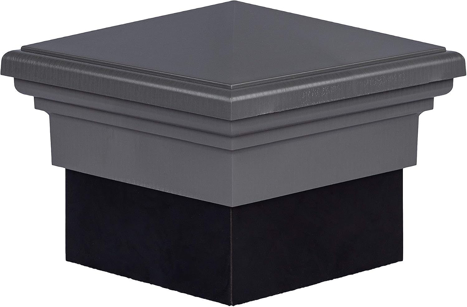 8x8 Post Cap (True 8") Grey New England Pyramid Style Square Top for Outdoor Fences, Mailboxes & Decks…