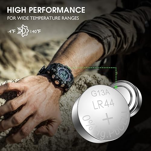 Miniatura 4 de EBL Baterías LR44, AG13 357 SR44 303 A76, pilas alcalinas de botón de 1,5 V, pilas de moneda, paquete de 40