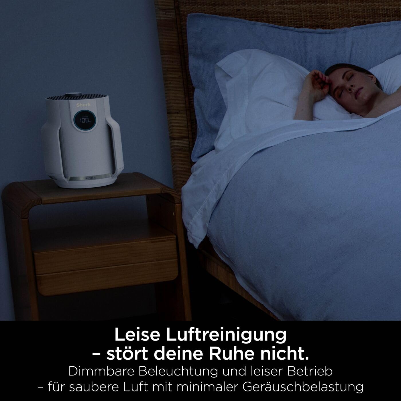 Shark NeverChange Luftreiniger für Allergiker, 23 m² Raumabdeckung, bis zu 5 Jahre, kompakter Luftfilter, HEPA-Filter, fängt 99,97% der Allergene wie Staub ein, leise, LED-Display, Dove HP072EU