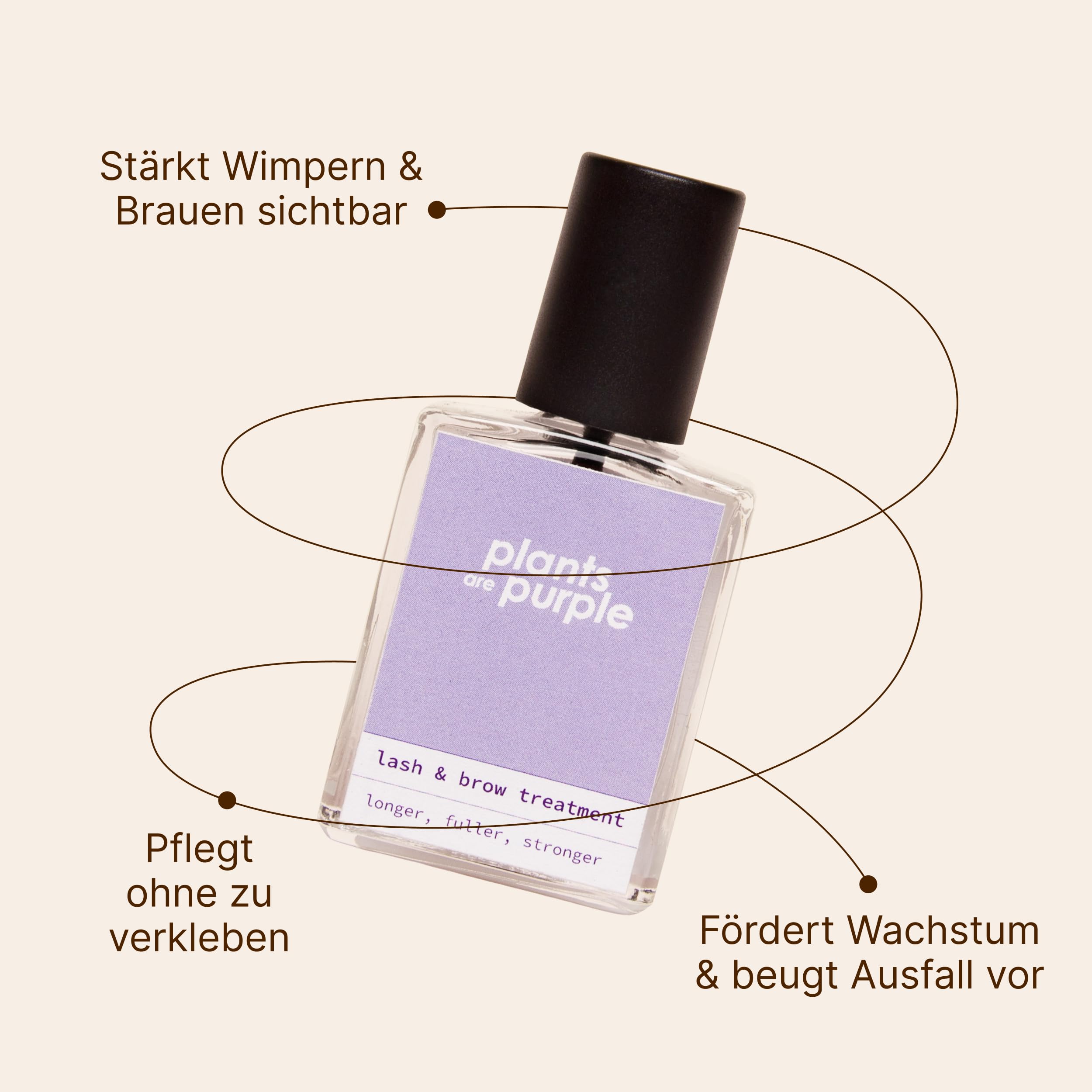 Lash & Brow Treatment – Wimpern- & Augenbrauen Serum mit Koffein & Biotin I für vollere, kräftigere Wimpern & Brauen I vegane, sanfte Intensivpflege