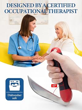 Adaptive Kitchen Knife, Rocker Knife for Seniors, One-Handed Arthritis