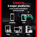 NBCP Game Controller for PS4, Gamepad Joystick Controllers for PlayStation 4,Turbo,1200mAh Battery/Dual Motors/6-Axis Gyro/3.5mm Audio Jack/Hall Effect Sensor (Dark Green)