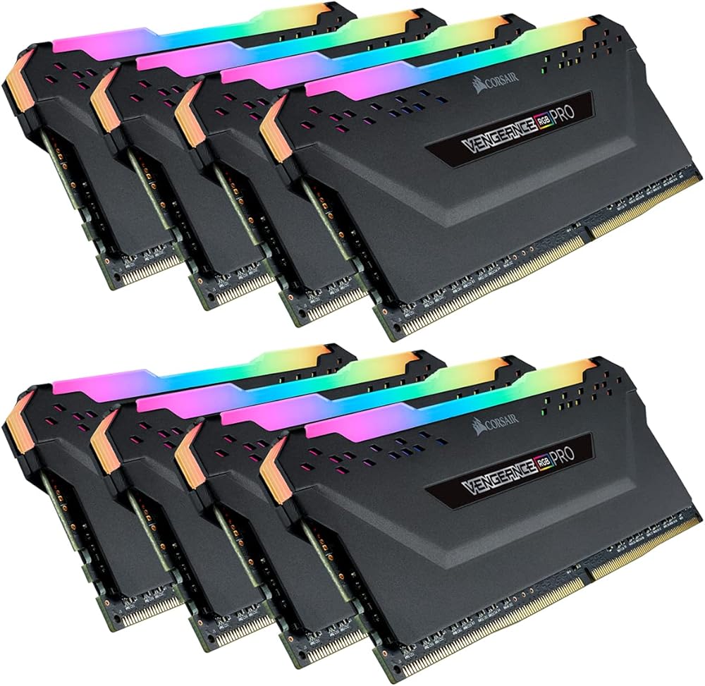 Corsair Vengeance RGB PRO, 256GB (8 x 32GB) DDR4-3200MHz CL16 Desktop Memory - View 1