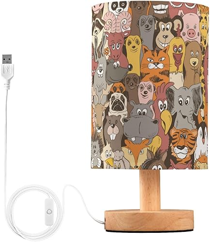 Yuiboo Bedside Lamps Indoor Table Lamp Aesthetic Colorful Cute Funny Animals Lamp for Study Side Table lamparas para mesa disponible en Yaxa Venezuela