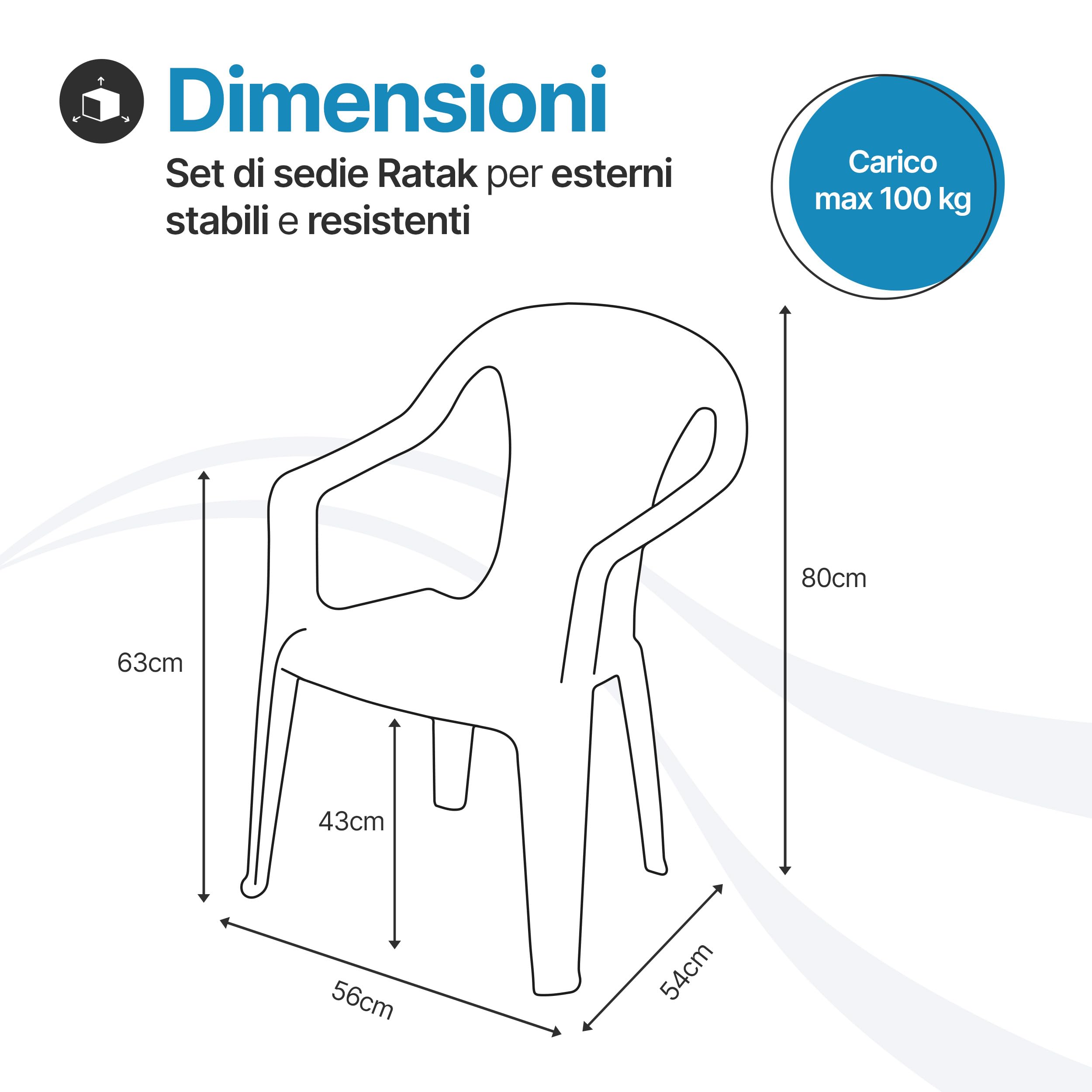Tomaino Sedie Da Giardino In Plastica Set 6 Impilabili Con Braccioli Verde