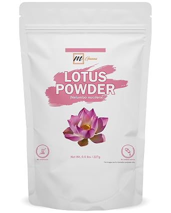 mGanna 100% Natural Lotus/Nelumbo nucifera flower Powder for Food and Cosmetics 0.5 lbs / 227 g