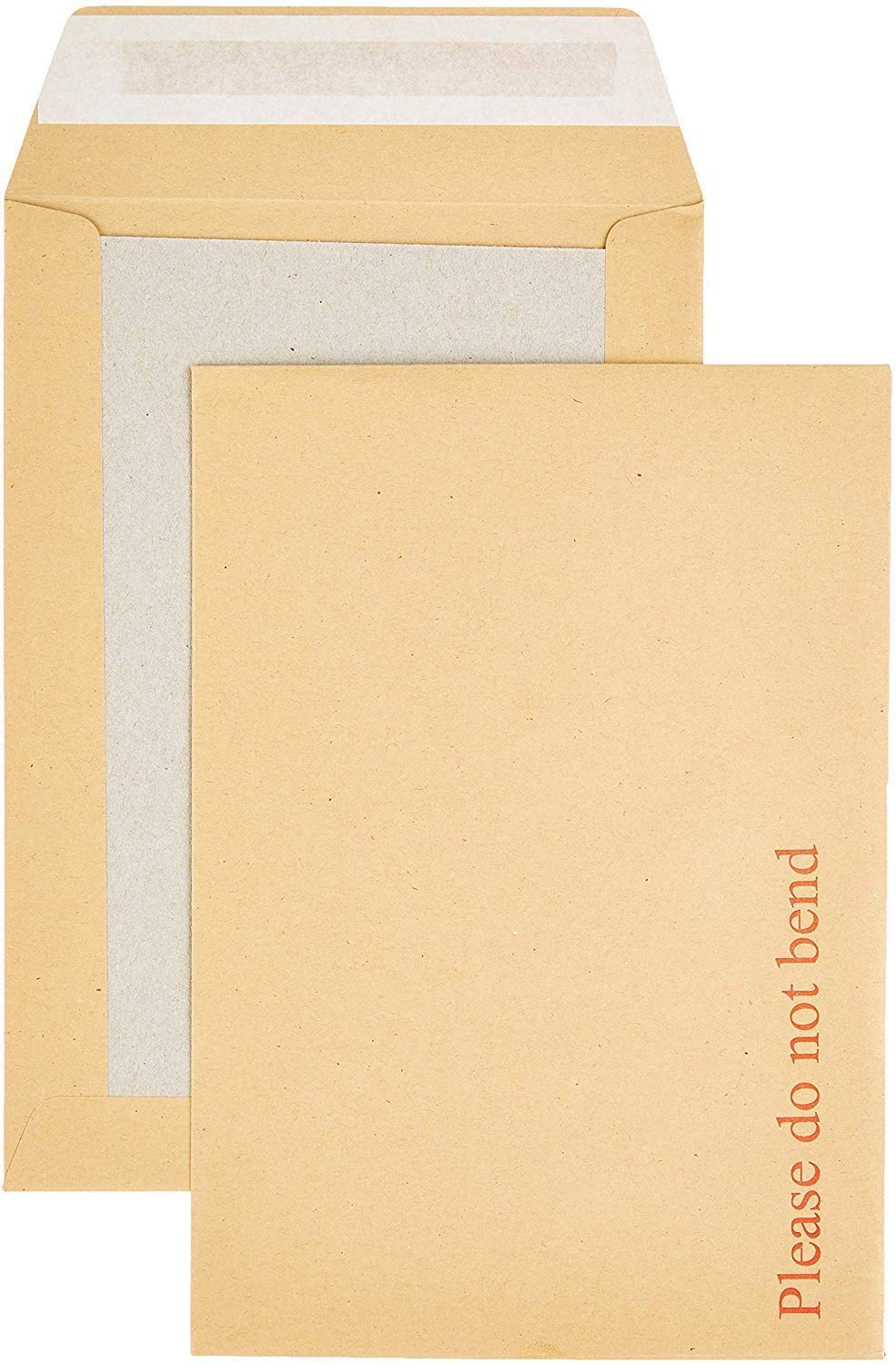 indigo® C4 (324 x 229 mm) Board Back Pocket Peel & Seal Envelopes Printed (Manilla, Pack of 100)