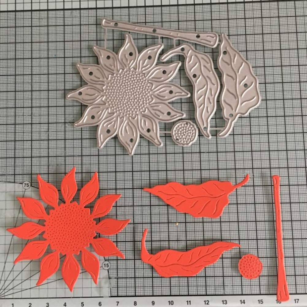 Fustella Metallica Fai Da Te A Forma Di Girasole | Stampo Per Scrapbooking, Biglietti, Album, Acciaio Al Carbonio, 11,5x8,4 Cm
