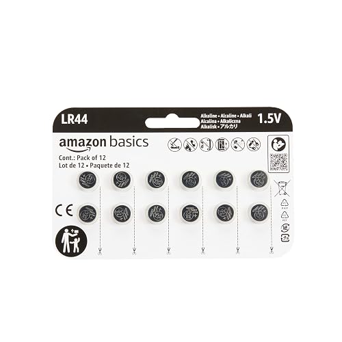 Amazon Basics 12-Pack LR44 Alkaline Button Cell