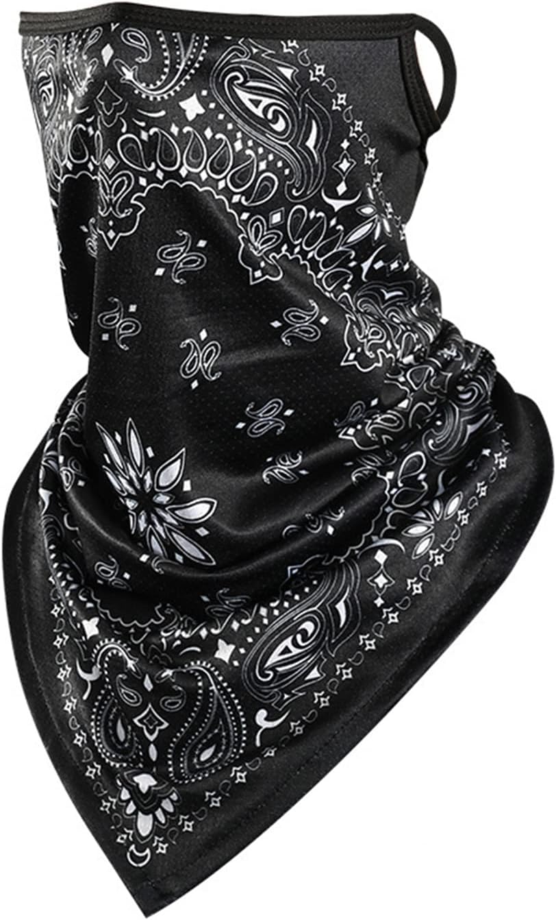 QIMOSHI Face Mask Cold Mask Neck Guard Ear-hanging Type Women Men Sunscreen Measures Summer Use Ventilation Breathe Easily