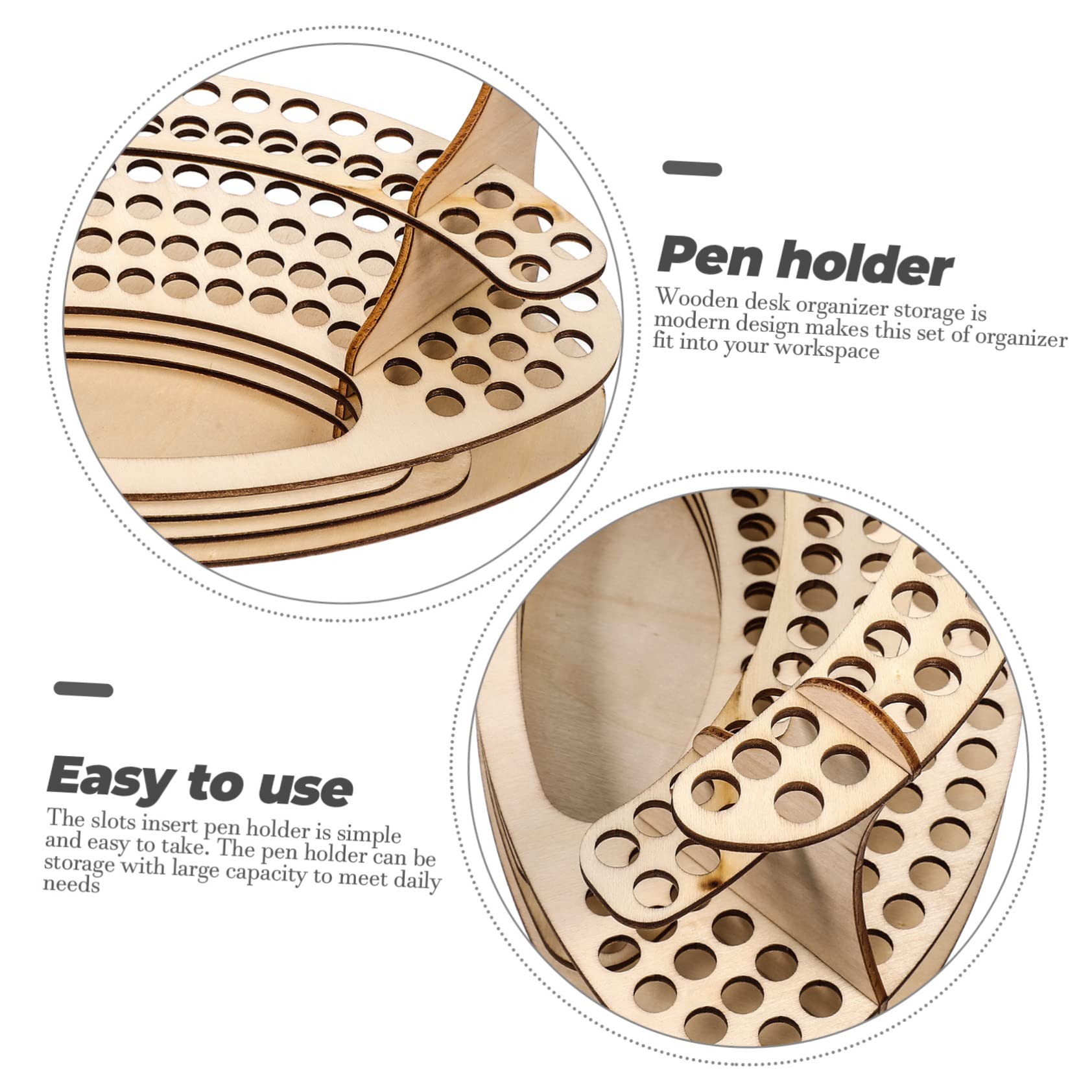 Angoily 5 Pezzi Portapenne Scrivania in con Scomparti Multipli Organizer per Penne e Matite Stand per Cancelleria Supporto Spazioso e Facile Assemblare per Scuola e Ufficio