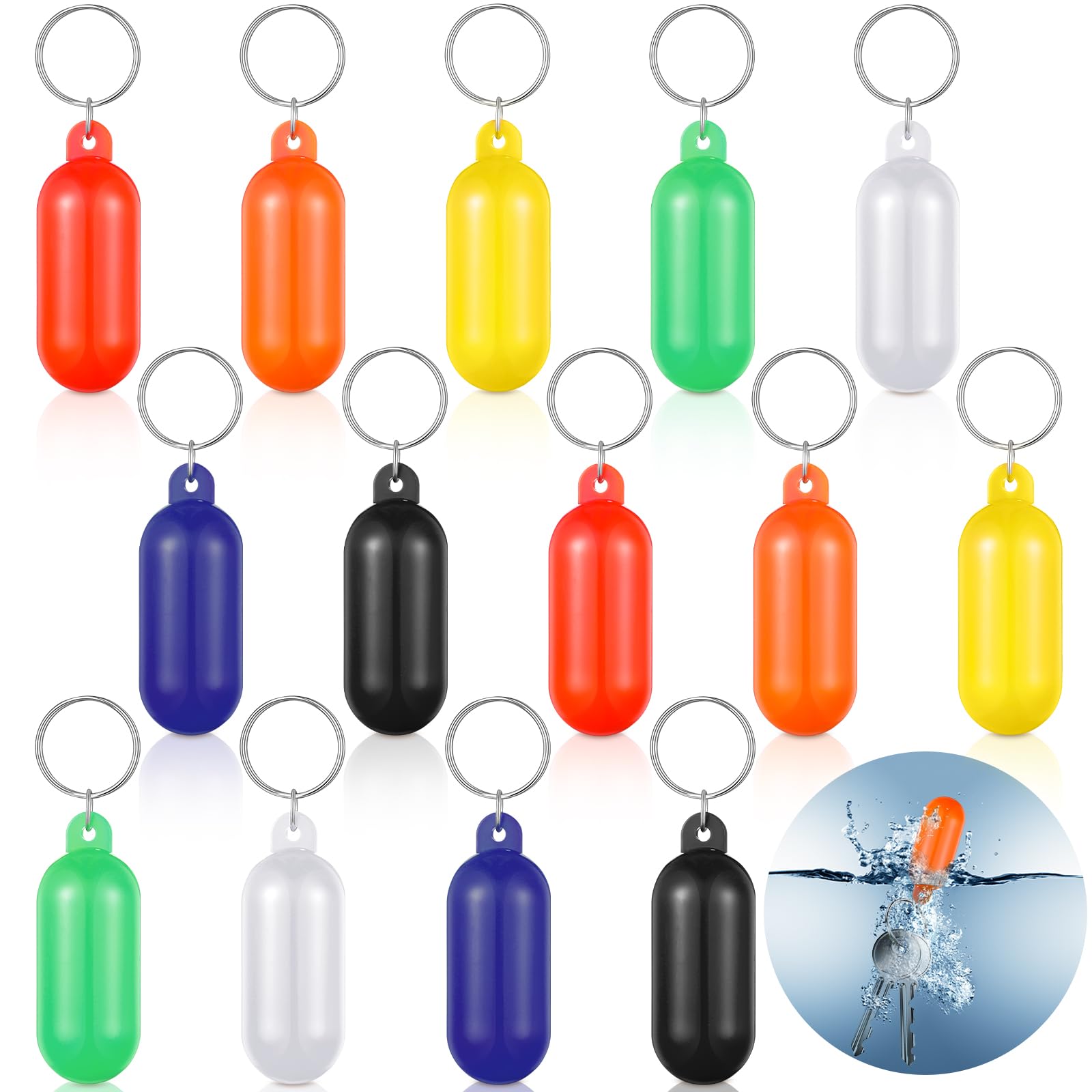 Tondiamo 14 Pcs Boat Key Floats, Floating Keychains for Boating