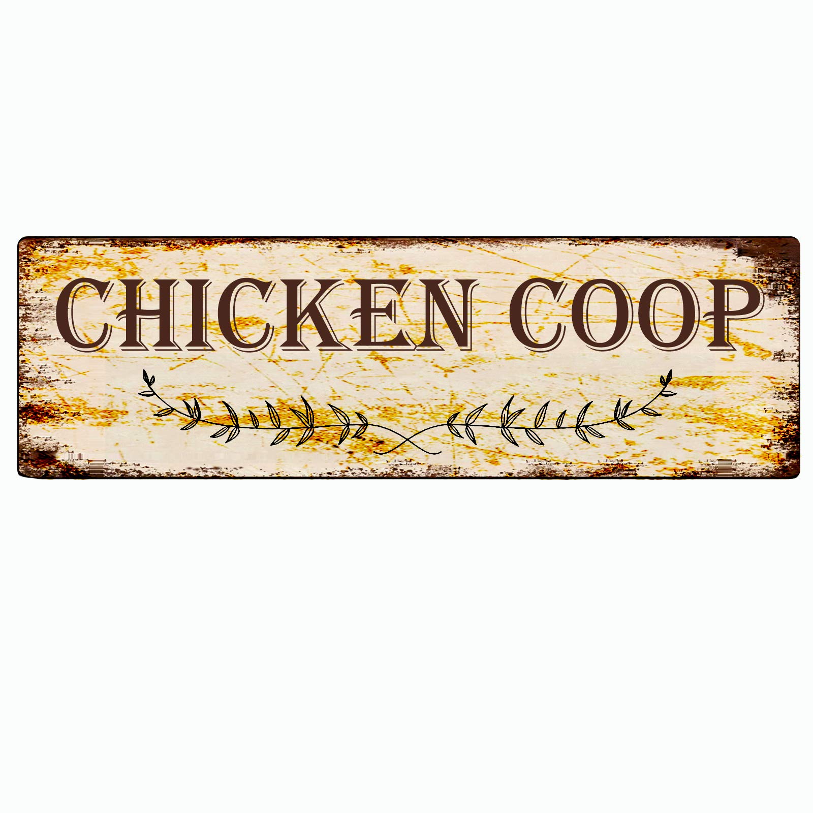 Chicken Coop Retro Tin Signs Aluminum Metal Sign for Kitchen Home Garden Wall Bar Cafe Decor 4x16 Inch