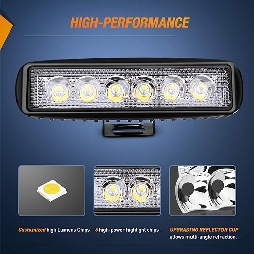 Miniatura 10 de Barral de luces Nilight LED de12V, luces de conducción para todo terreno y Luz de trabajo super brillante