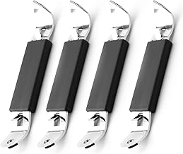 LUTER 4Pcs 4.33x0.9Inch Magnetic Bottle Openers, Stainless Steel Manual Bottle Openers Punch Can Tapper with Magnet for Beer Can Beverages