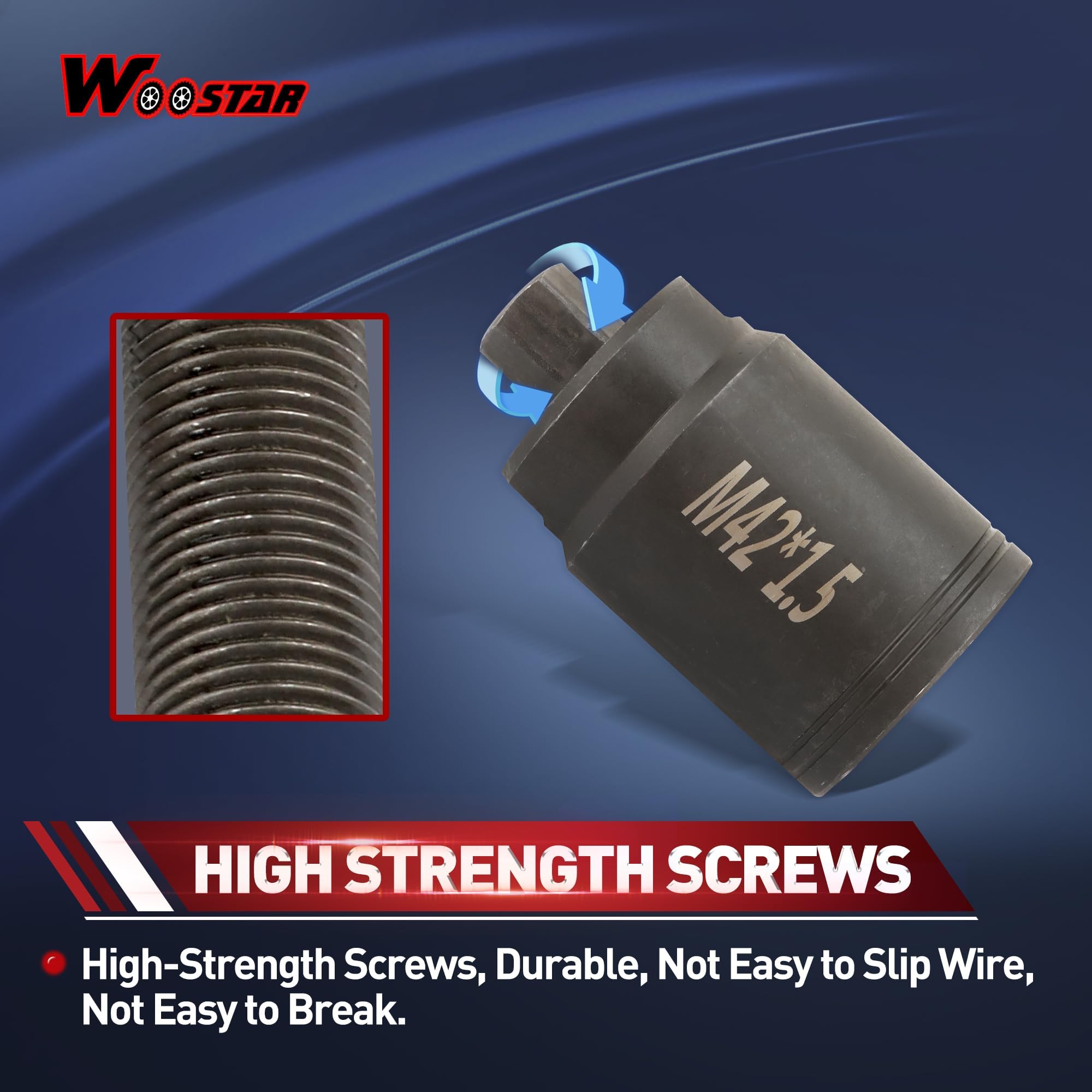 WOOSTAR 42mm Filetto Sinistro Estrattore per Volano Magnete Statore Sostituzione per Scooter Parti Pit Bicicletta