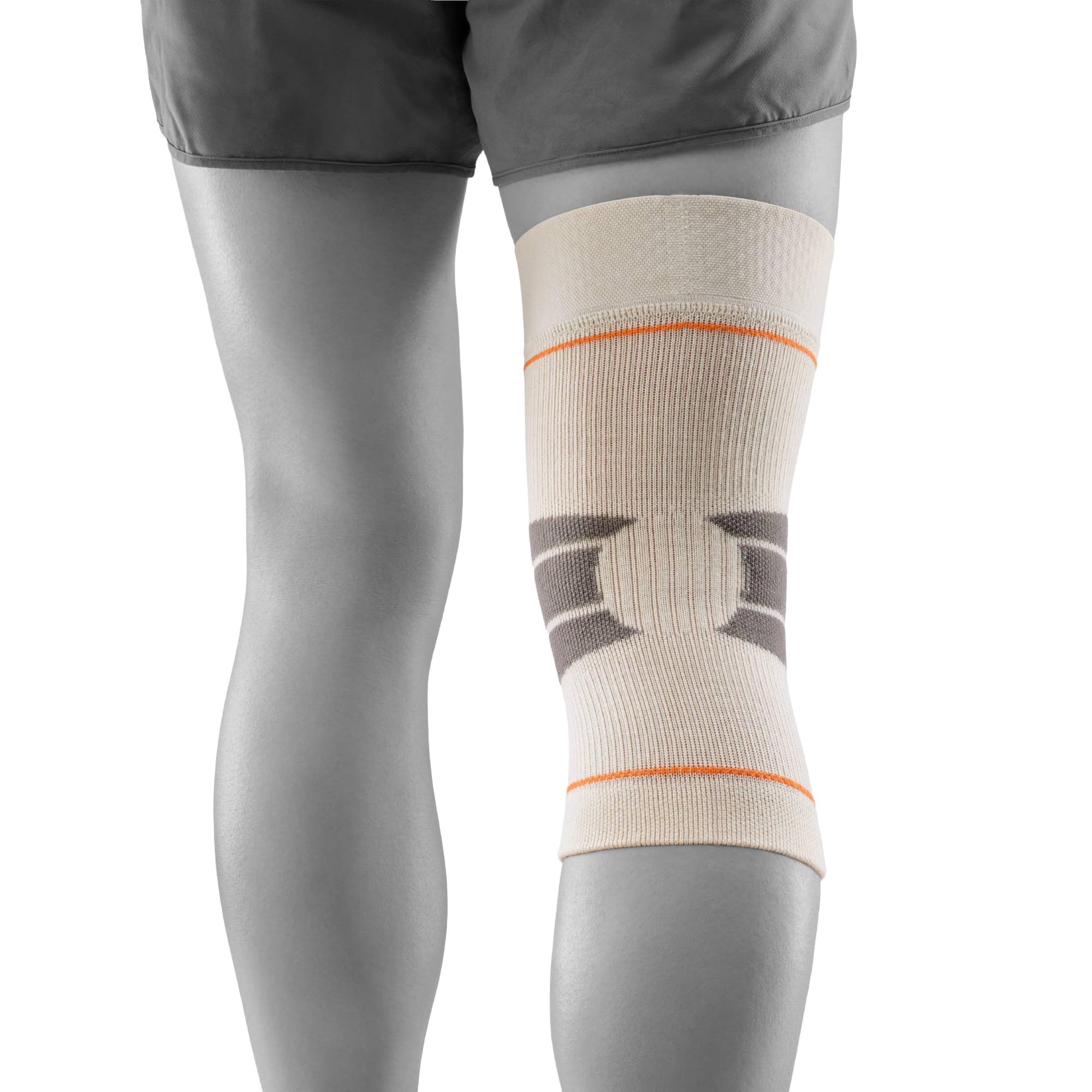 BAUERFEIND Ginocchiera per escursionismo "Outdoor Compression Knee Support", 1 ginocchiera unisex per attrezzatura da trekking, indossabile a destra e a sinistra, fascia da escursionismo con lana