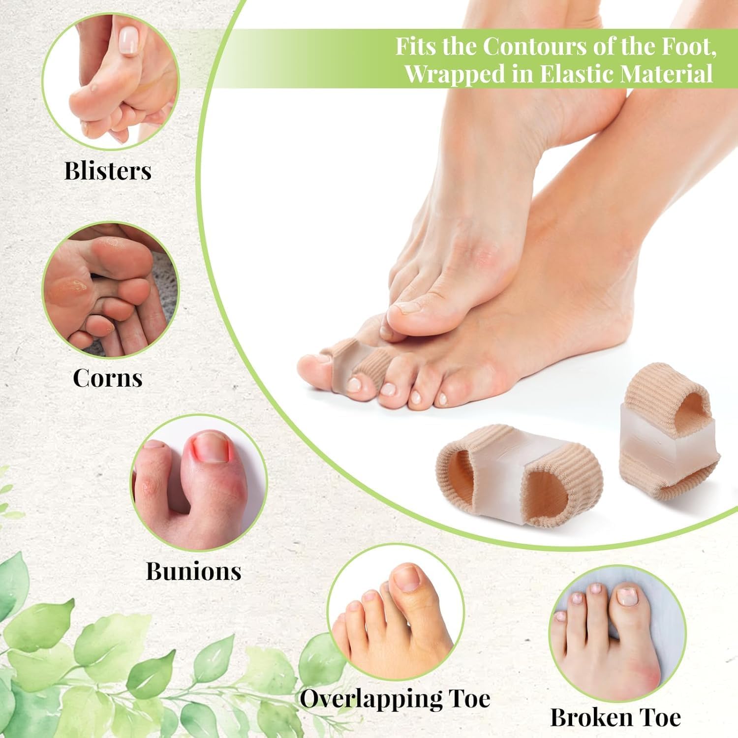ZAVASIKA Bunion Corrector, Toe Separators for Women And Men,Bunion Corrector Relief for Men,Hammer Big Toe Straightener for Overlapping Toe Breathable,ToeS Hallux Valgus Separator (S+L) - Image 5 thumbnail
