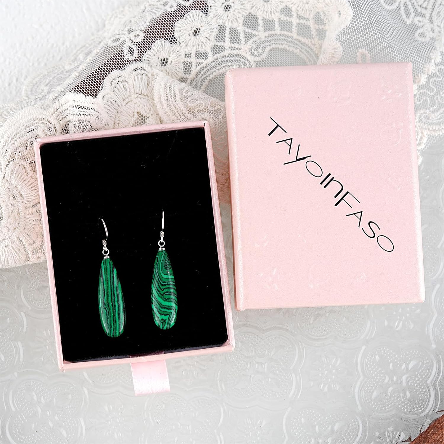 925 Sterling Silver Natural Stone Teardrop Earrings for Women Natural Pearl Drop Earring Teardrop Gemstone Jewelry Gift for Her