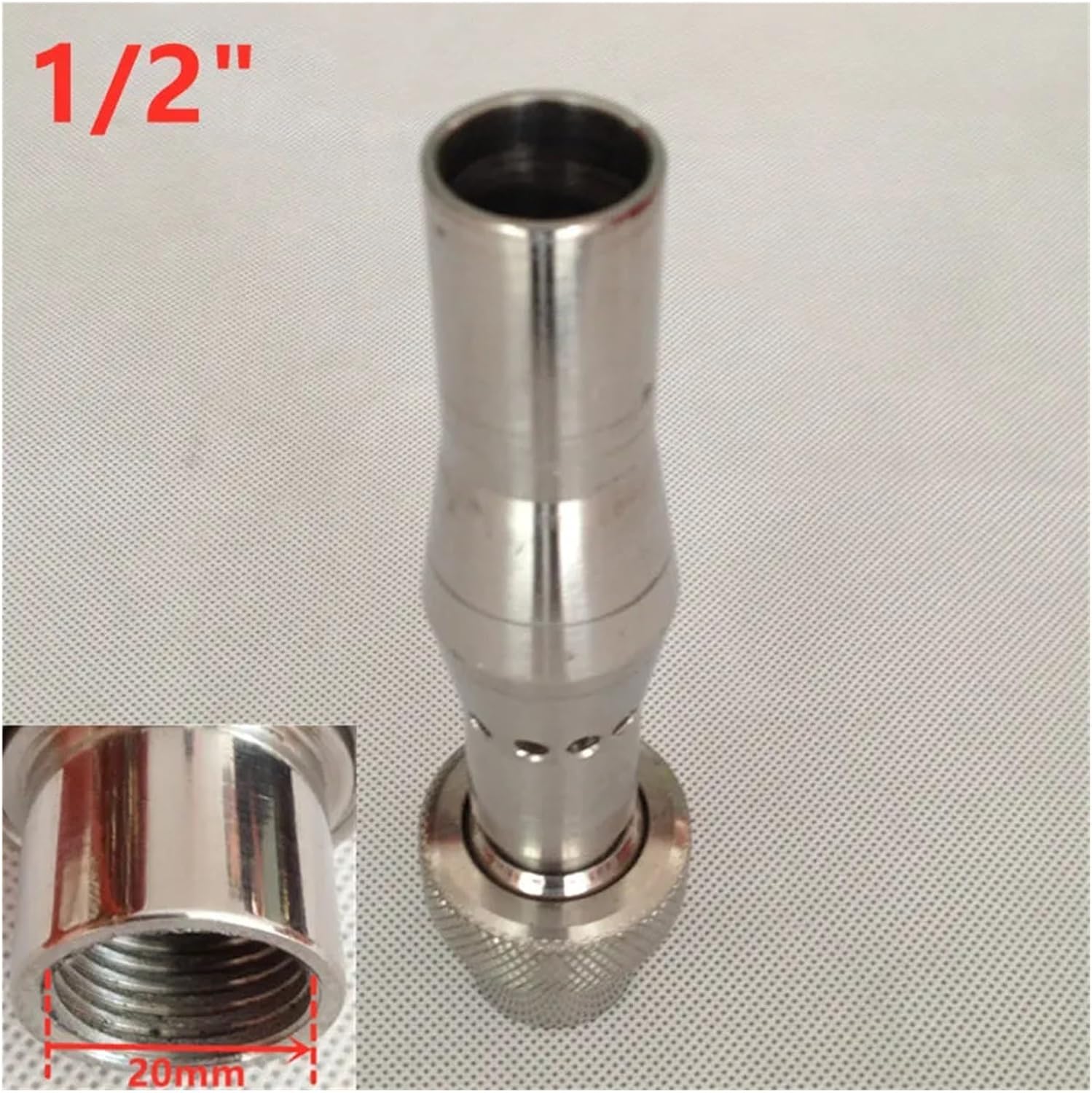 Fountain Nozzle Head 1/2" 3/4" 1" Pool Jet Nozzles Brass Stainless Steel Manifold Air Added Bubbling Floating Fountain Nozzles Pond Fountain Head(1l2 (304 SS))