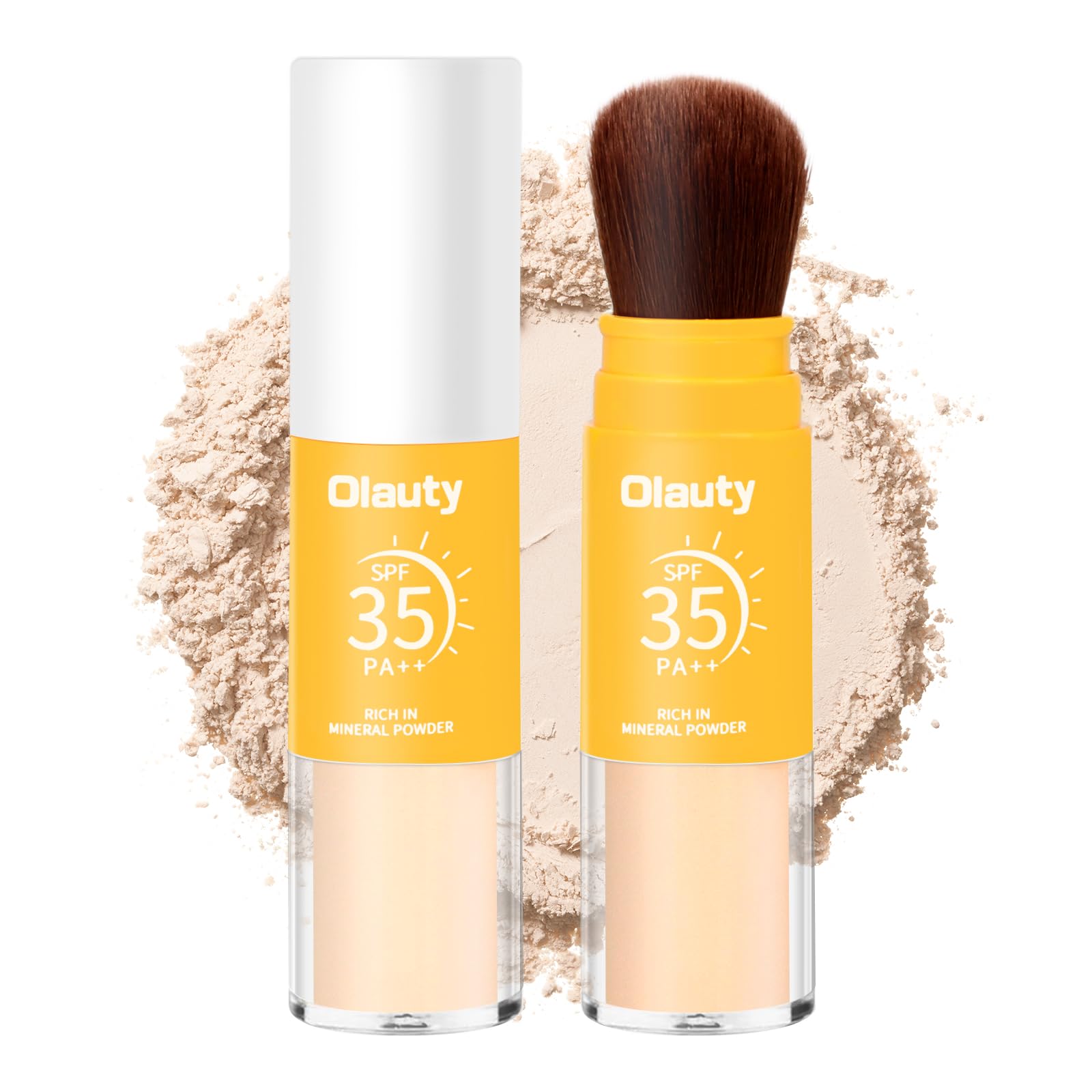 Mineral Powder Sunscreen, SPF Powder 35 Scalp Sunscreen (#02 Medium)