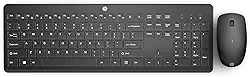 Combo de Teclado e Mouse Ergonômico Sem Fio HP 230 - com Dongle USB Wireless, Digitação Silenciosa, Design Elegante, Até 12 Meses de Bateria, Layout BR, Preto (18H24AA#AC4)