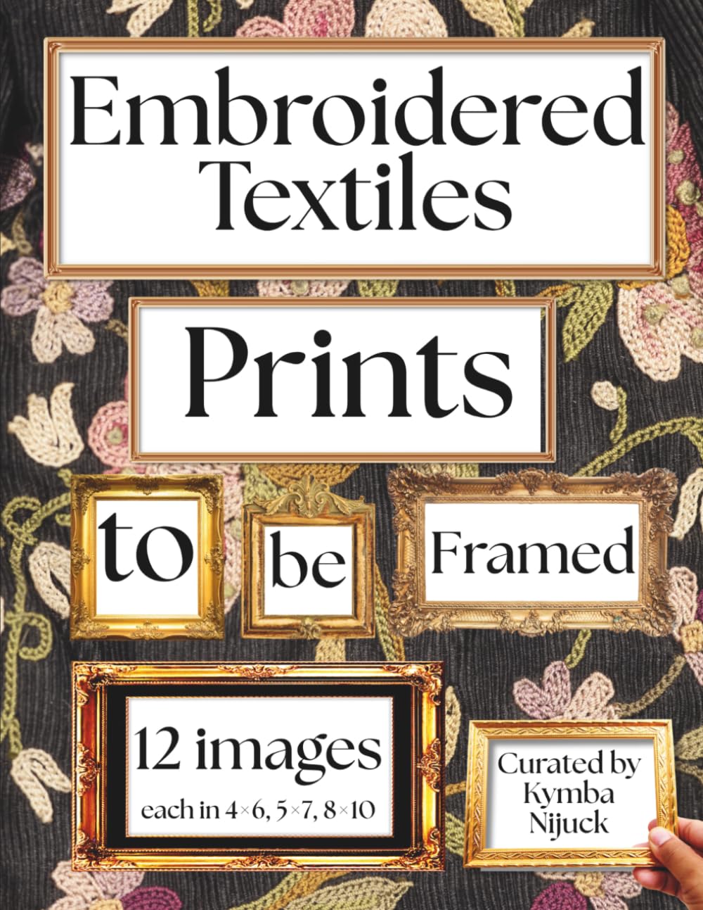 Embroidered Textiles Prints to Be Framed: A Curated Set of 12 Ready-to-Frame Vintage Prints for Standard 8x10, 5x7, and 4x6 Frames