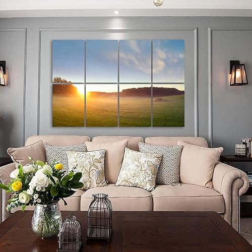 Miniatura 3 de Paneles de pared acústicos insonorizados de verano mañana campo niebla hermoso paisaje sueco autoadhesivos paneles acústicos reduce habitación eco