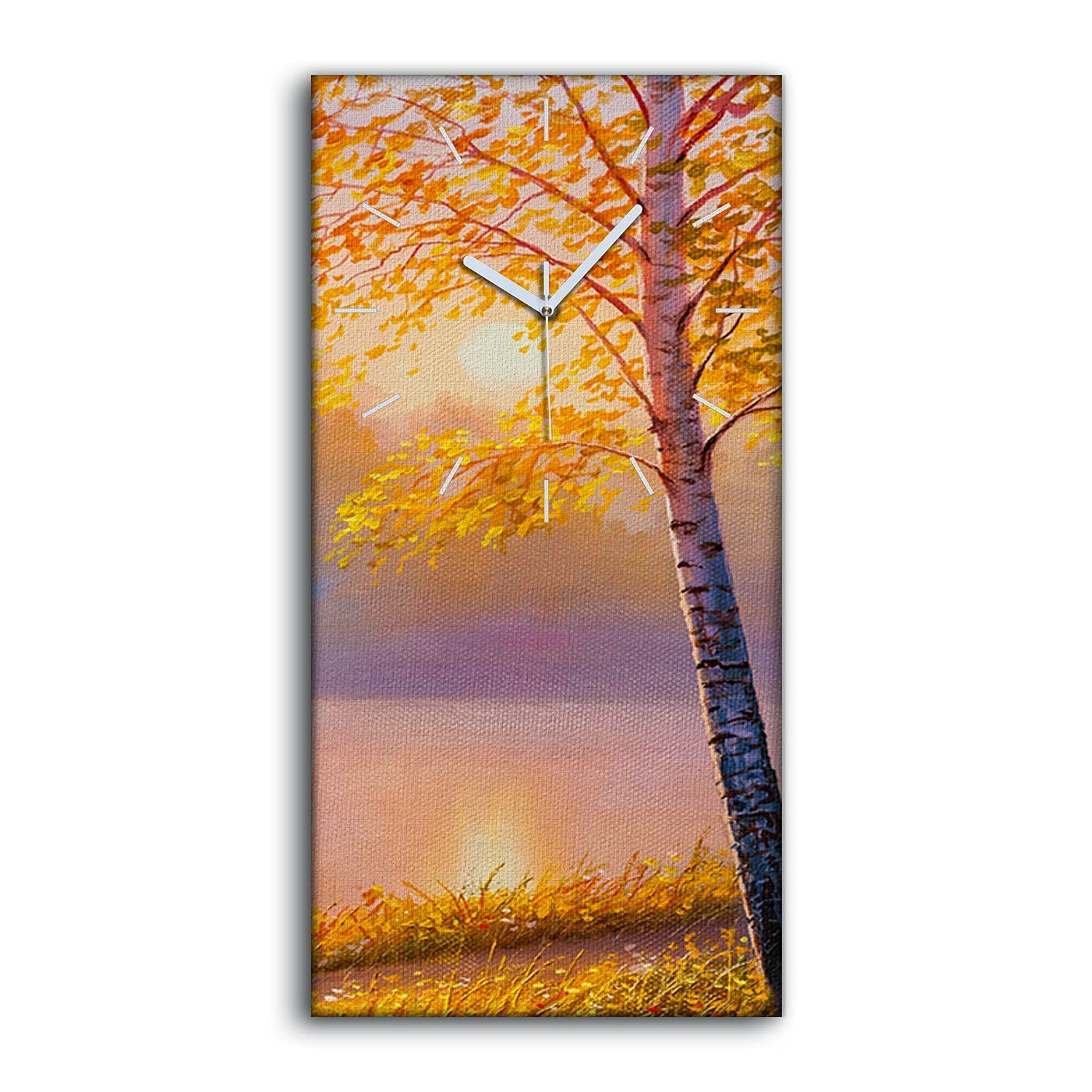 Horloge sur Toile Nature Silencieuse pour Créer un Salon Cosy et une Chambre Zen
