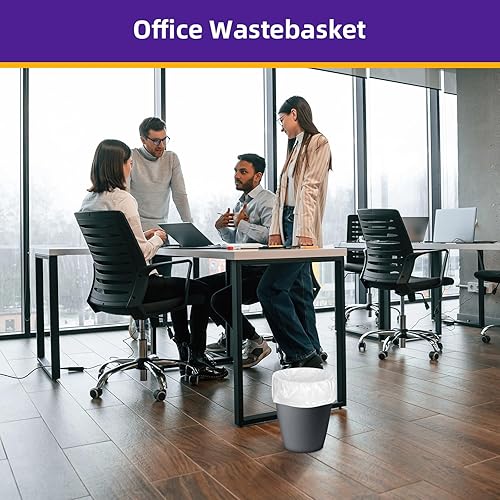 Miniatura 5 de Heihaily Bolsas de basura pequeñas de 4 galones, bolsas de basura transparentes para baño, cocina, oficina, para arena de gatos, bolsas trituradoras