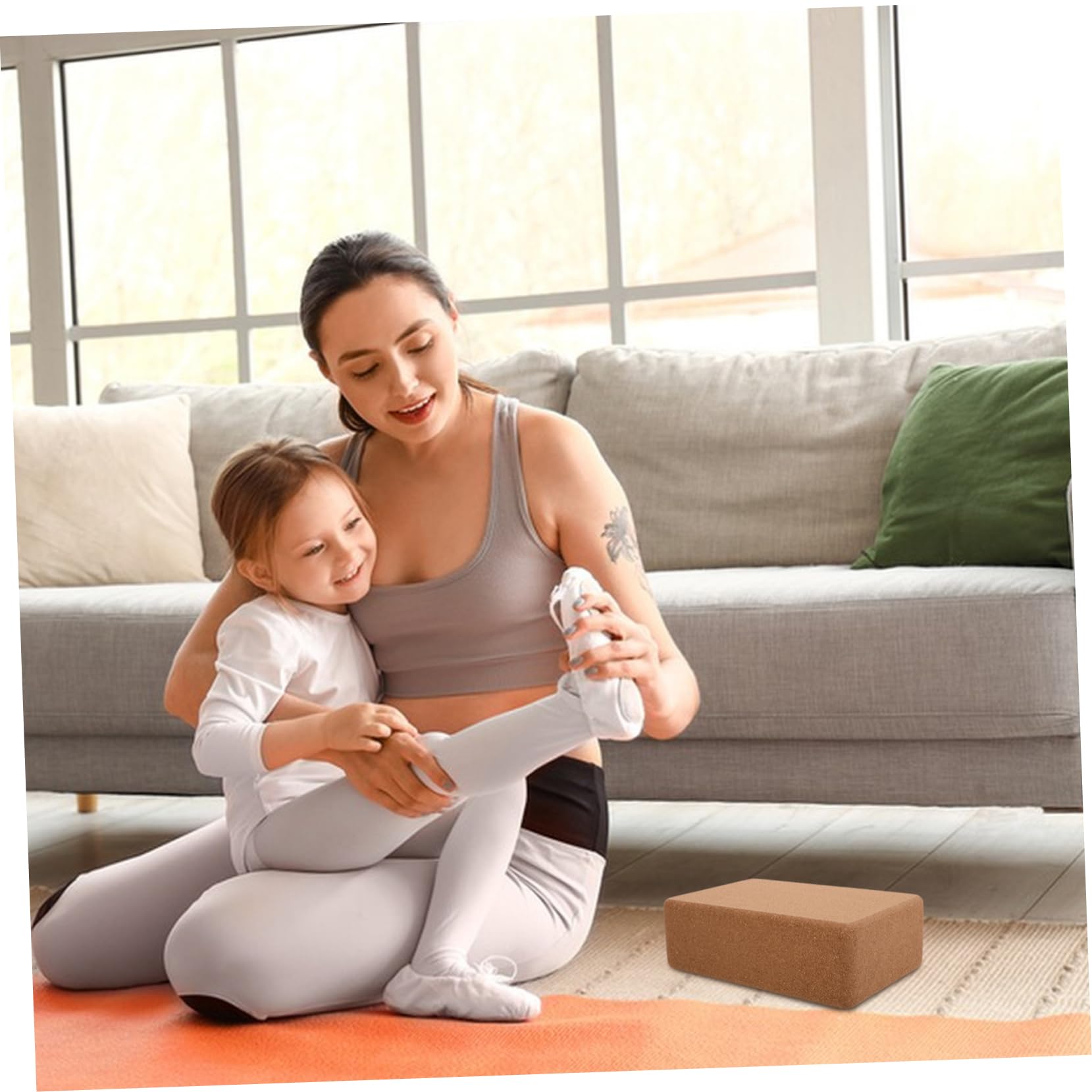 Kork Yoga Block für Kinder Rutschfest Hochdichtes Naturkork Multifunktional für Yoga Fitness und Tanz Verbessert Gleichgewicht und Flexibilität