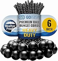 Vista 1 de GOEASY0312 Cuerdas Elásticas con Bola de 6 Pulgadas - 50 PIEZAS Bolas Elásticas con Cuerda Elástica para Toldo, Lona, Correas, Tienda de Campaña