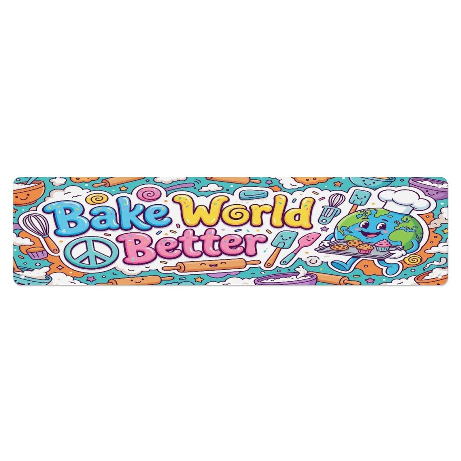 Metal Tin Sign Bake World Better Bakery Bake