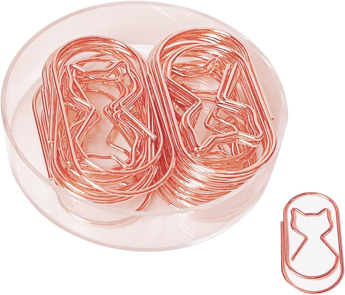 Cat Paper Clips,Large Paper Clips Rose Gold Jumbo Wide 20pcs 2 inch Planner DIY Craft Organize Paperclips for Cat Lover Office Home Decor