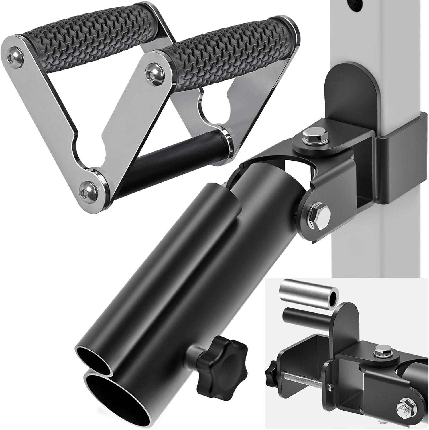 T Bar Row Landmine Attachment for 2x2 and 3x3 Racks