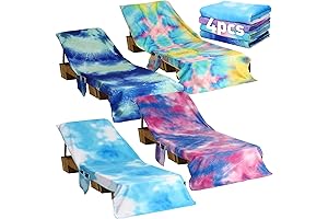 PCS Beach Chair Cover with Side Pockets Pool Towel