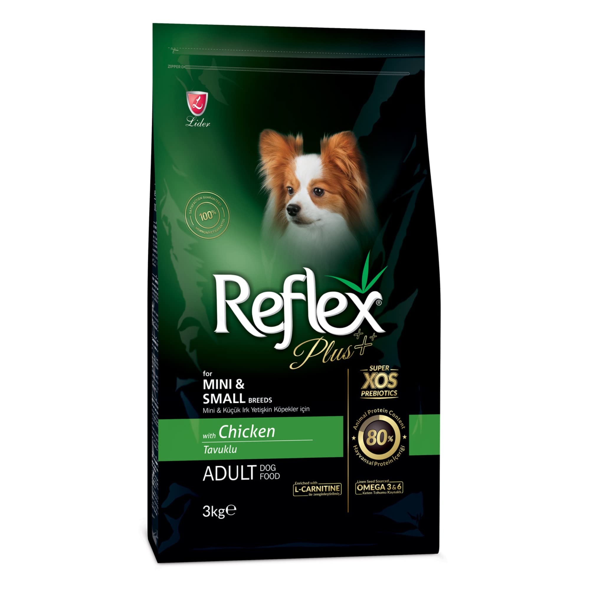 Reflex Plus Mini ve Küçük Irk Yavru Köpekler için Tavuk Etli Köpek Maması 3 kg