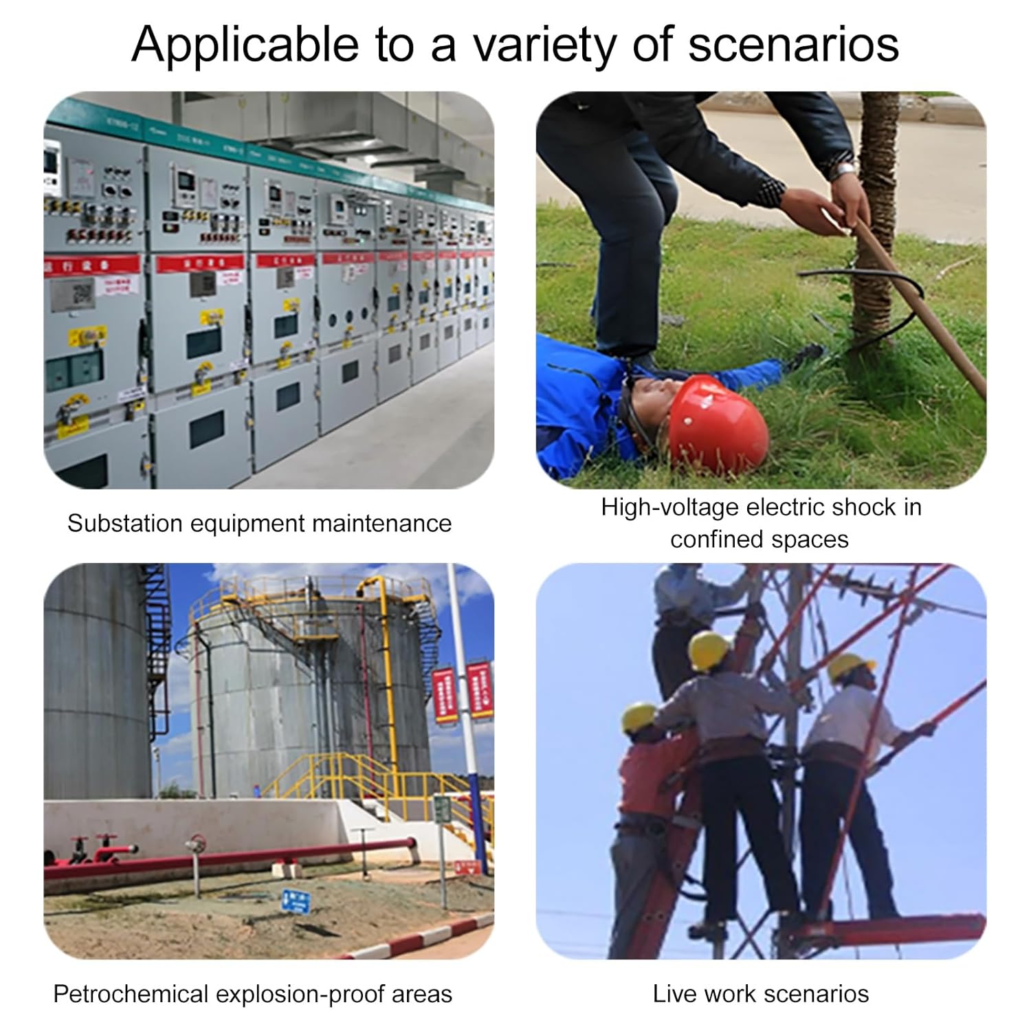 High Voltage Insulated Rescue Hook Commercial, Non-Conductive Electrical Safety Life-Saving Pole Stick, Electrocution Safety Tool for EV Repairs, Electrical Fires(1m/3.3ft)