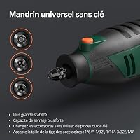 DEPSTECH DM200A Multifunkciós Rotációs Szerszámkészlet 200W - 6 Sebességfokozat, Flex Tengely, 128 Tartozék, Barkácsoláshoz, Gravírozáshoz,  4