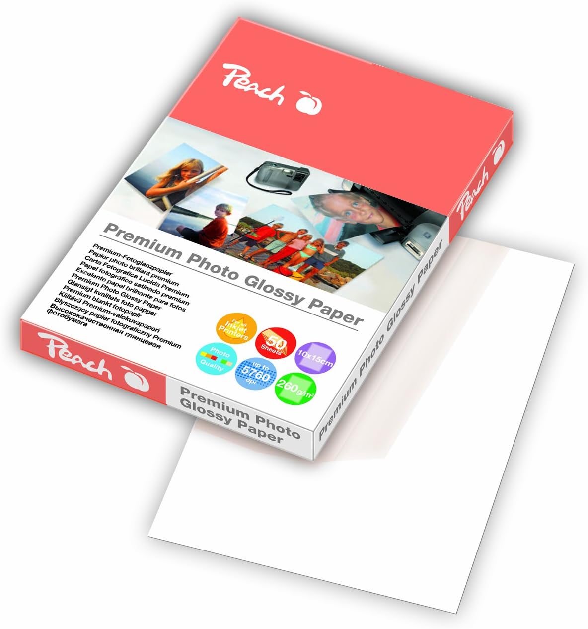 Peach PIP200-03 Premium Photo Glossy Paper 10x15cm 260 gsm, 50 sheets