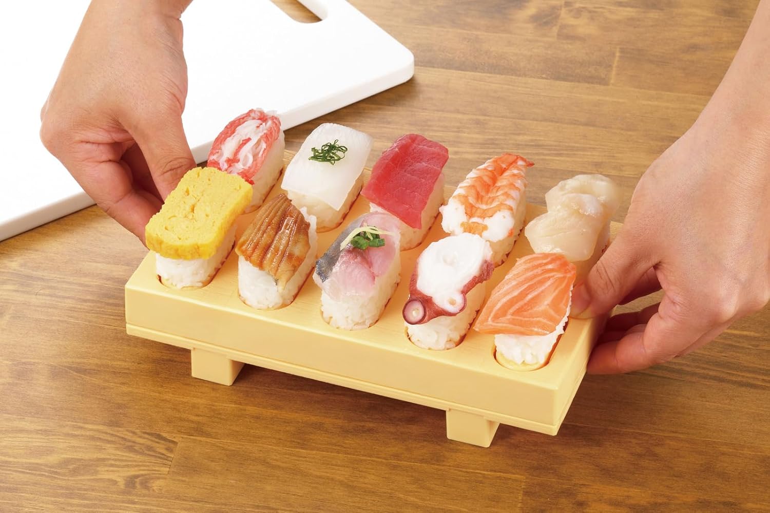 曙産業 寿司型 握り寿司 寿司げた形おすしメーカー 約20×12.2×4.4cm 日本製 CH-2011